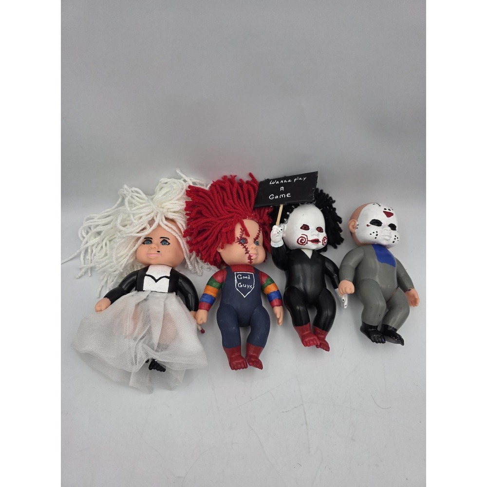 Horror Baby dolls hand painted lot of 4